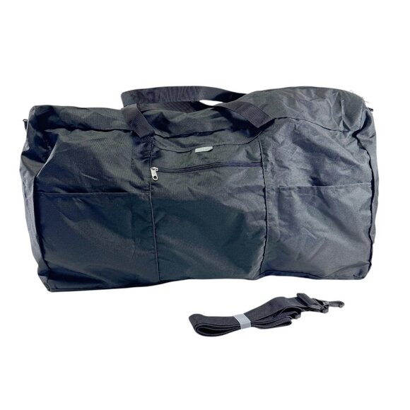 Samsonite Black Nylon Soft Sided Foldaway Packable Duffle Bag Carry On 28x14x10 - Picture 1 of 6